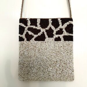 Ivory leopard print purse